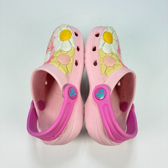 Skechers Foamies Heart Charmer Girly Land Clogs Pink Slip on Shoes Kids Size 7 - Picture 7 of 10
